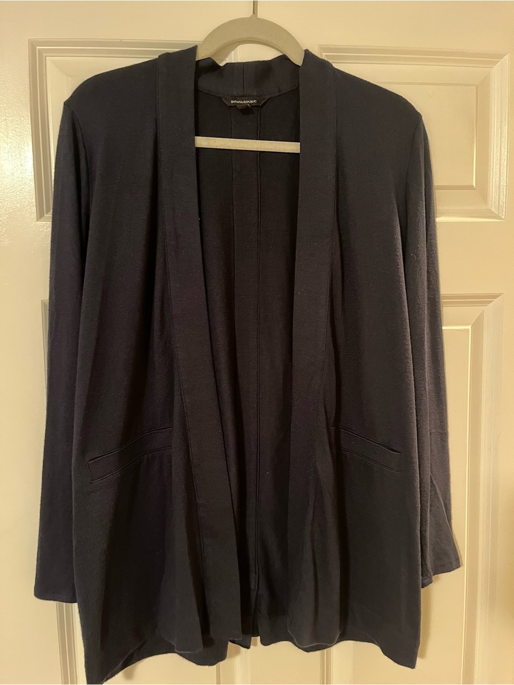 Banana Republic Navy Open-Front Draped Blazer/cardigan sz small